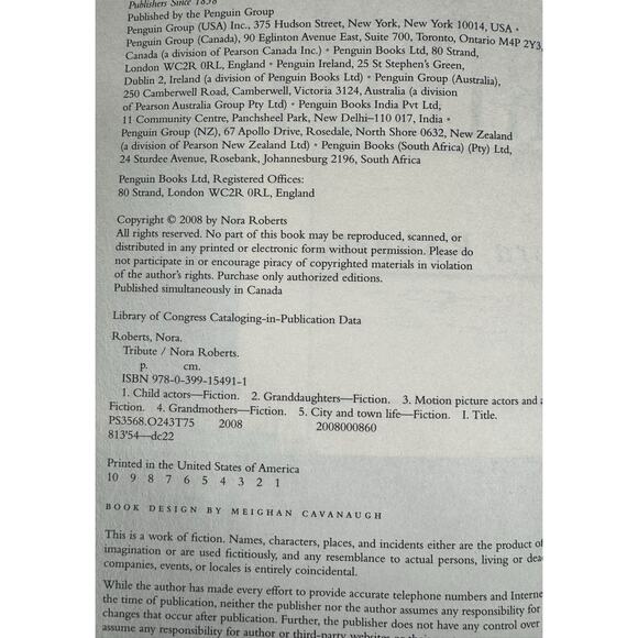 Tribute by Nora Roberts (Hardcover) - Picture 7 of 7